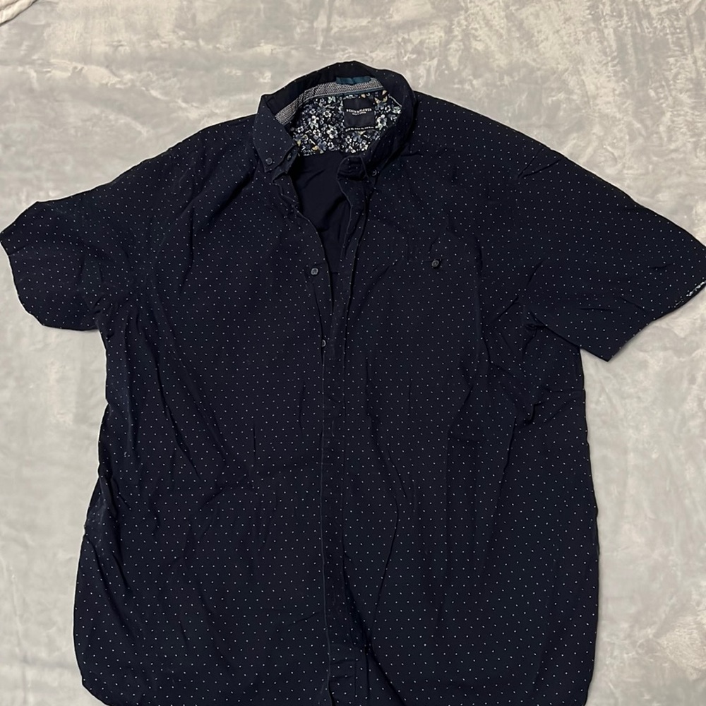 Denim & Flower Polka dot button up - Size XL